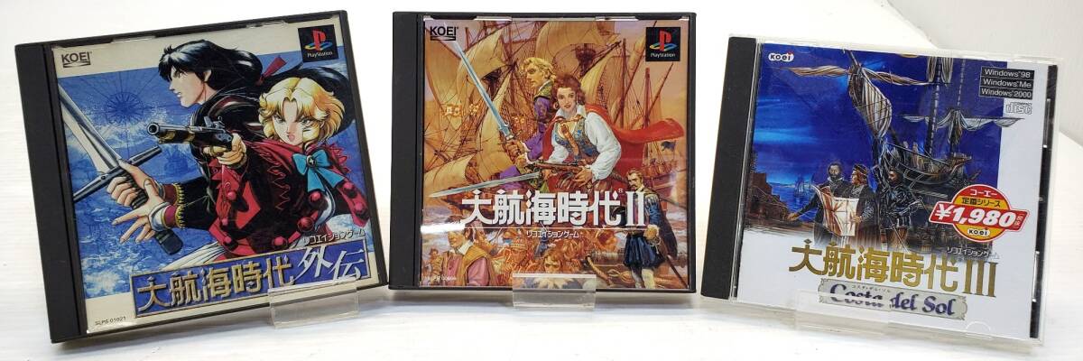 §　A49203　【動作未確認】　PS　プレイステーション　大航海時代　Ⅱ　Ⅲ　外伝　Costa del Sol　リコエイションゲーム　中古品