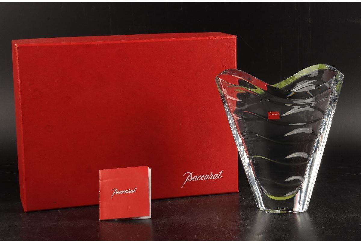 1円～ Baccarat バカラ 花瓶 花入れ クリスタルガラス レッド 赤