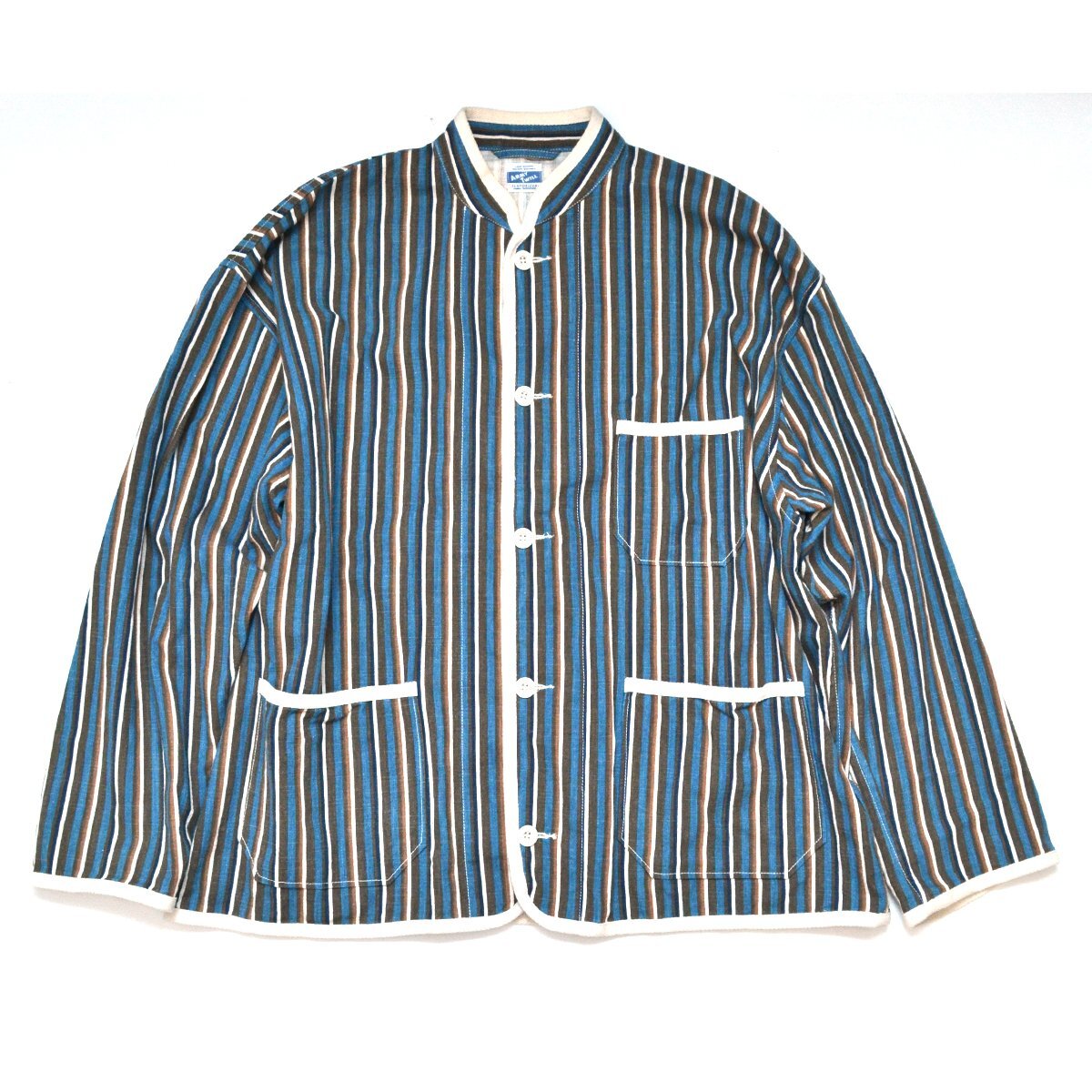 ARMY TWILL アーミーツイル Stripe Stand Collor Shirts ストライプツイルシャツ 別注 Lサイズ メンズ M009914