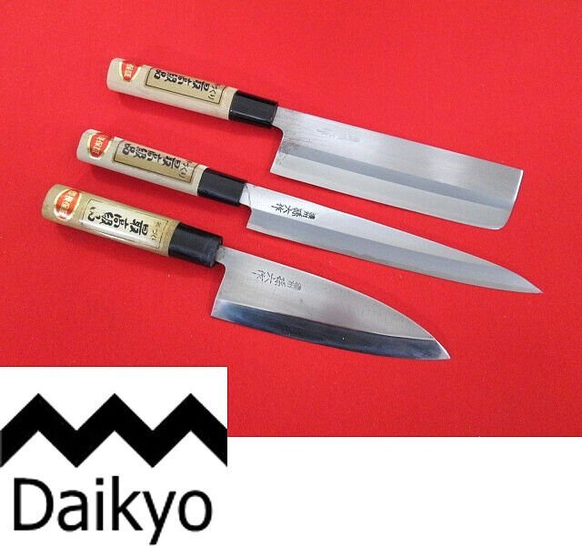 K233■濃洲孫六 / 出刃包丁 150mm / 刺身包丁200mm 菜切包丁 165mm / 3本組セット / 和包丁 / 未使用