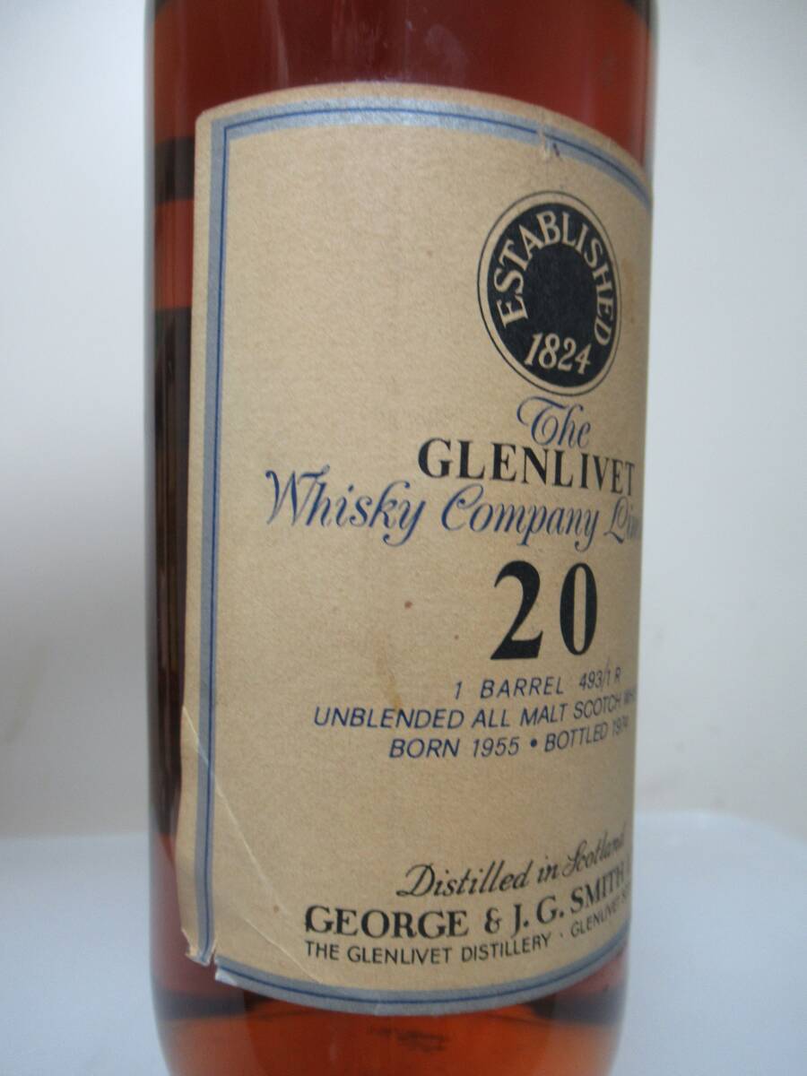 b045** The * Glenn заклепка 20 год 1955-1974 43% 750ml 50 годы супер редкостный Old OB**554700