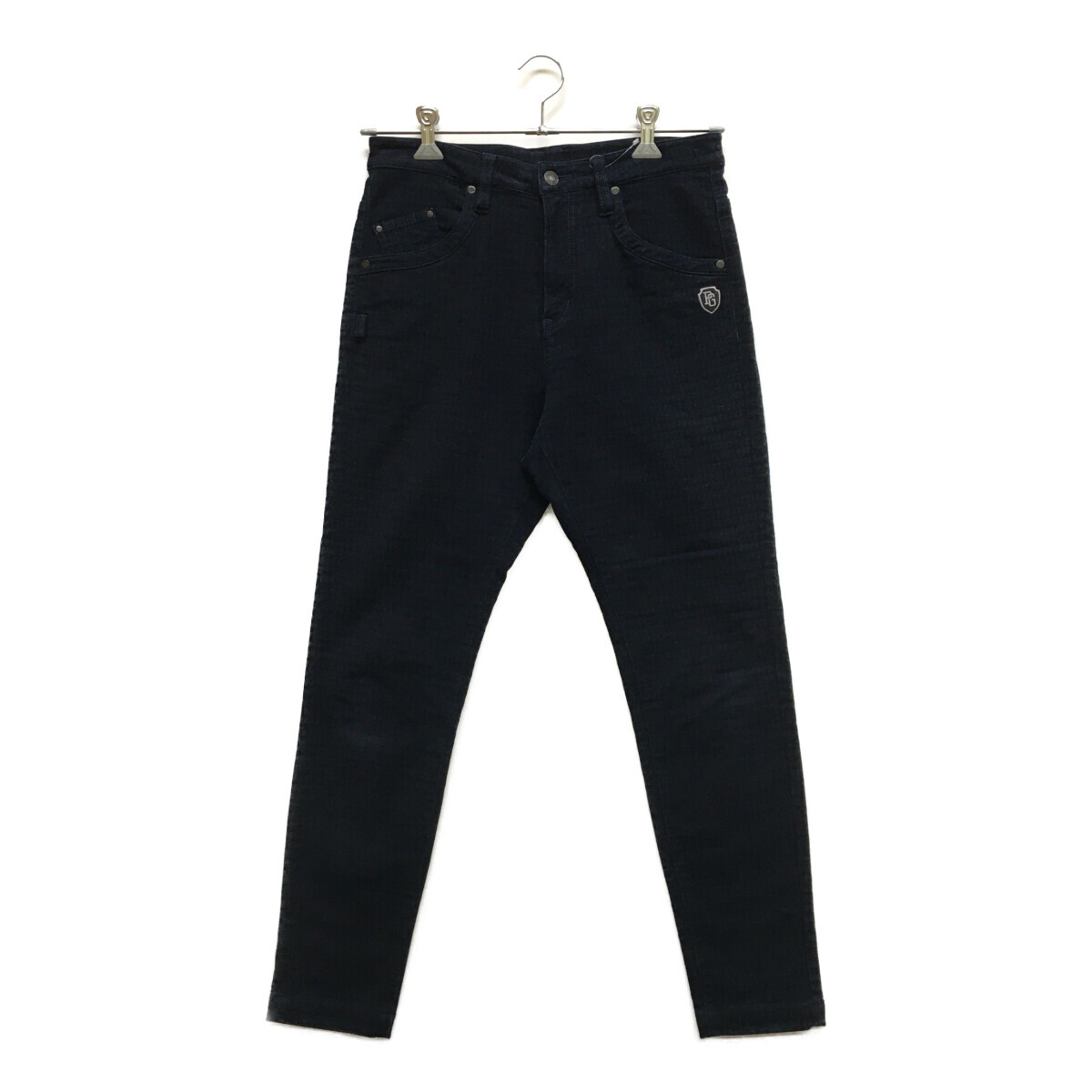coco 中古 パーリーゲイツ PEARLY GATES レディース パンツ 00(XS) 濃紺 総柄 秋冬 小さいサイズ レターパックプラス発送可 K2057