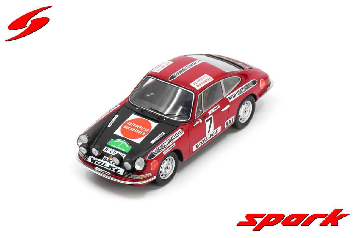 ■限定500pcs. スパークモデル 1/43 1970 ポルシェ911 #7 W.ロール バイエルンラリー