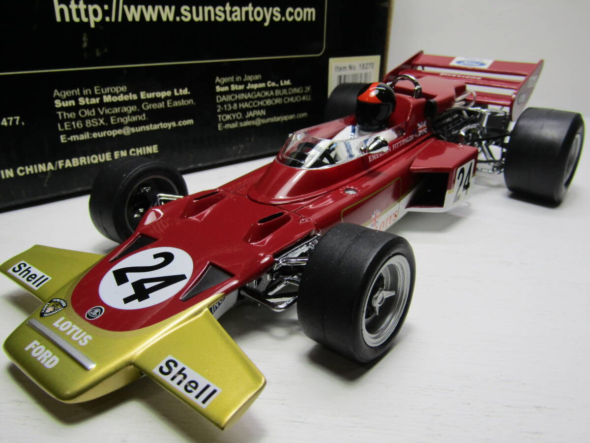 Lotus 1/18 ロータス 72C Gold Leaf Team 72C FORD E.Fittipaldi JPS #24 USA Grand Prix 1970 FIA F1 World 1st ゴールドリーフ Quartzo