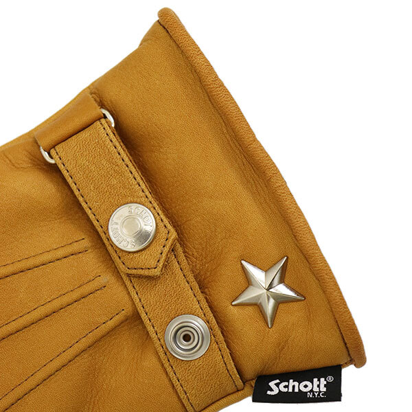 Schott (ショット) 4970045 WINTER LEATHER GLOVE SHOT ウィンター レザーグローブ ショート 日本製 386 CAMEL L_画像4