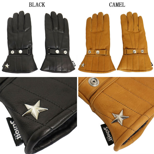 Schott (ショット) 4970046 WINTER LEATHER GLOVE MID ウィンター レザーグローブ ミッド 日本製 386 CAMEL L_画像2