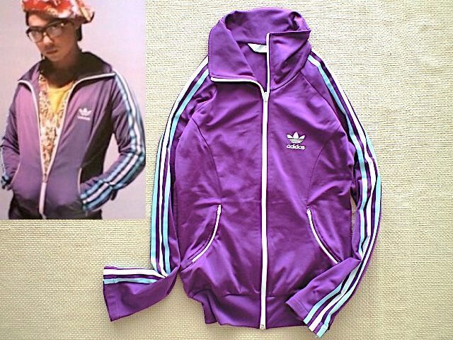 即決 希少 adidas 復刻 曲がりポケット ジャージ パープル 水白 即決 希少 adidas 復刻 曲がりポケット ジャージ パープル 水白