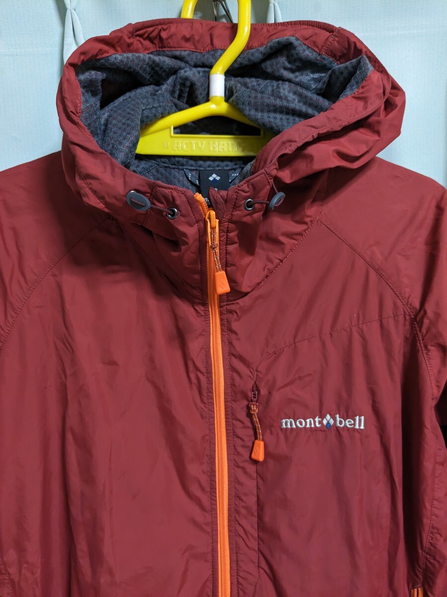 モンベル ライトシェル パーカ S ワインレッド　ボルドー mont-bell 登山 ハイキング アウトドア インナー アウター クリマプラス