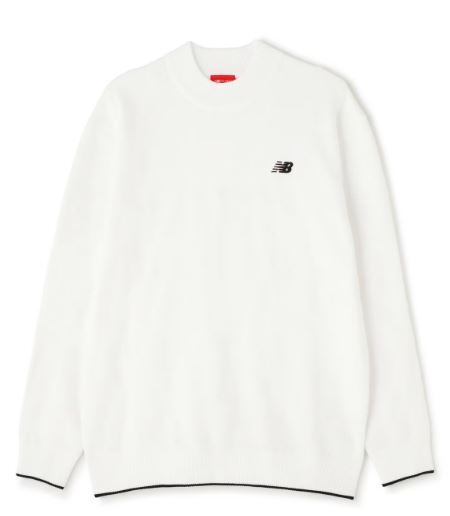 レビュー高評価の商品!の商品をすべて 35%OFF《2024年秋冬》ニューバランス 長袖ニットプルオーバー 012-4270005(030)白(4/M) セーター