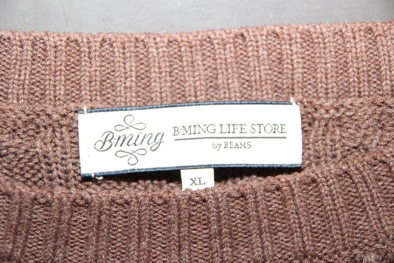  Beams свитер чай цвет размер XL B:MING LIFE STORE by BEAMS вязаный tops MF1936