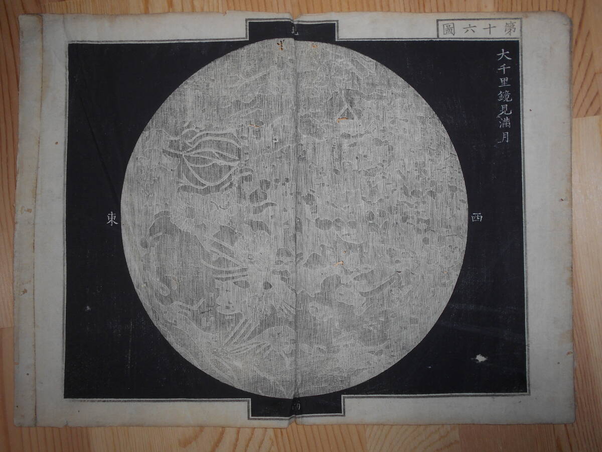 即決　『星学図彙第16図＝スミス図解天文学』星図　星座早見盤、天文、和本　月面図、Astronomy,Star map, Celestial chart, Planisphere