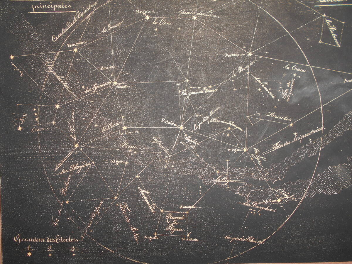 超稀少即決1826年『スイス製星座カード第28図恒星図』天球図天文 超稀少即決1826年『スイス製星座カード第28図恒星図』天球図天文