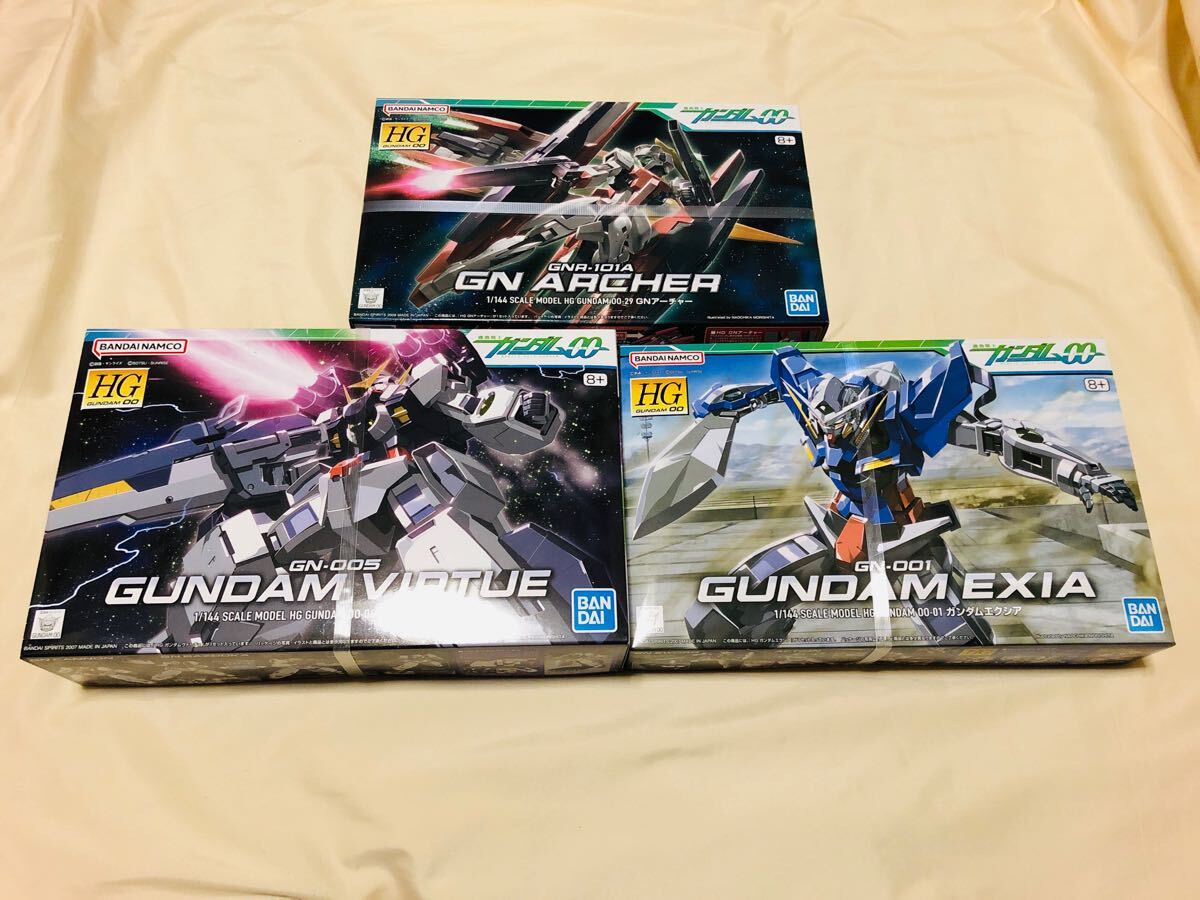 HG GN アーチャー　ガンダム　ヴァーチェ　エクシア OO 00 GN ARCHER GUNDAM VIRTUE EXIA ガンプラ