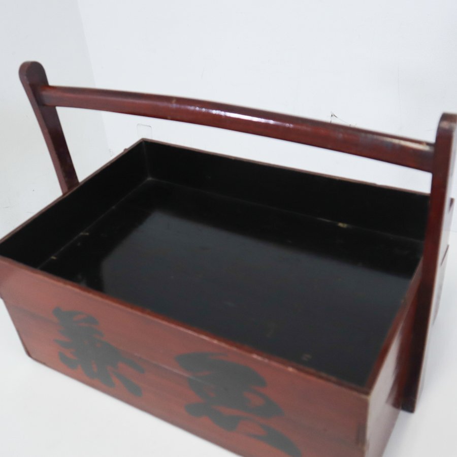 昭和レトロ 木製 岡持ち おかもち 配達 出前 古道具☆968h13 昭和レトロ 木製 岡持ち おかもち 配達 出前 古道具☆968h13