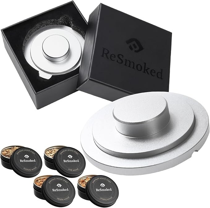 ReSmoked 2.0【自宅で簡単BAR気分】 燻製器 家庭用 グラストップ カクテルスモーカー (シルバー)ブランド: ReSmoked