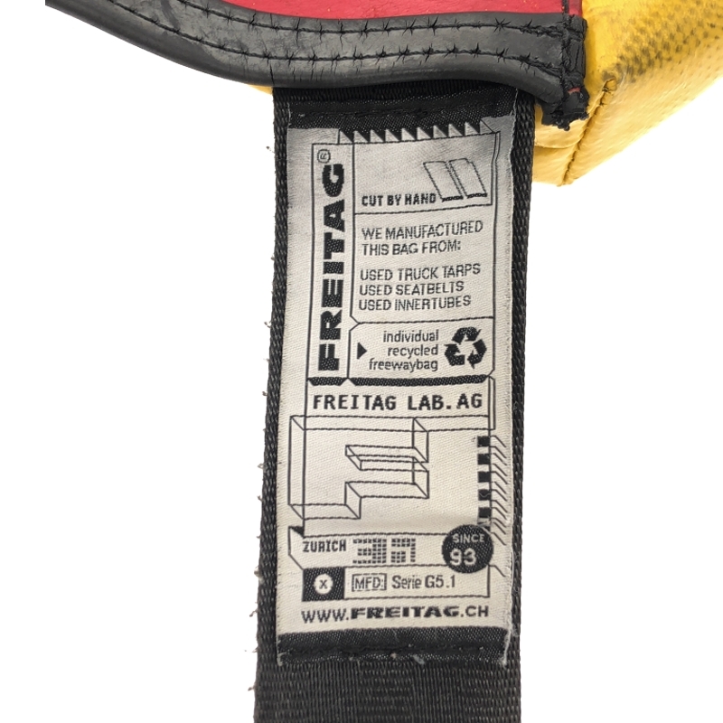 中古】FREITAG ナイトライダー イエロー レッド パイピング部分 中古】FREITAG ナイトライダー イエロー レッド パイピング部分
