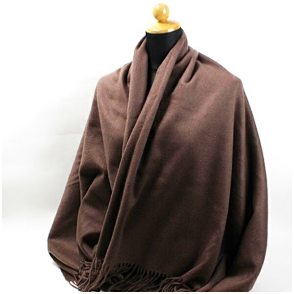 ★ クリッツィア カシミヤ ストール 大判 ブラウン 無地 中古 Aランク K OF KRIZIA | レディース女性