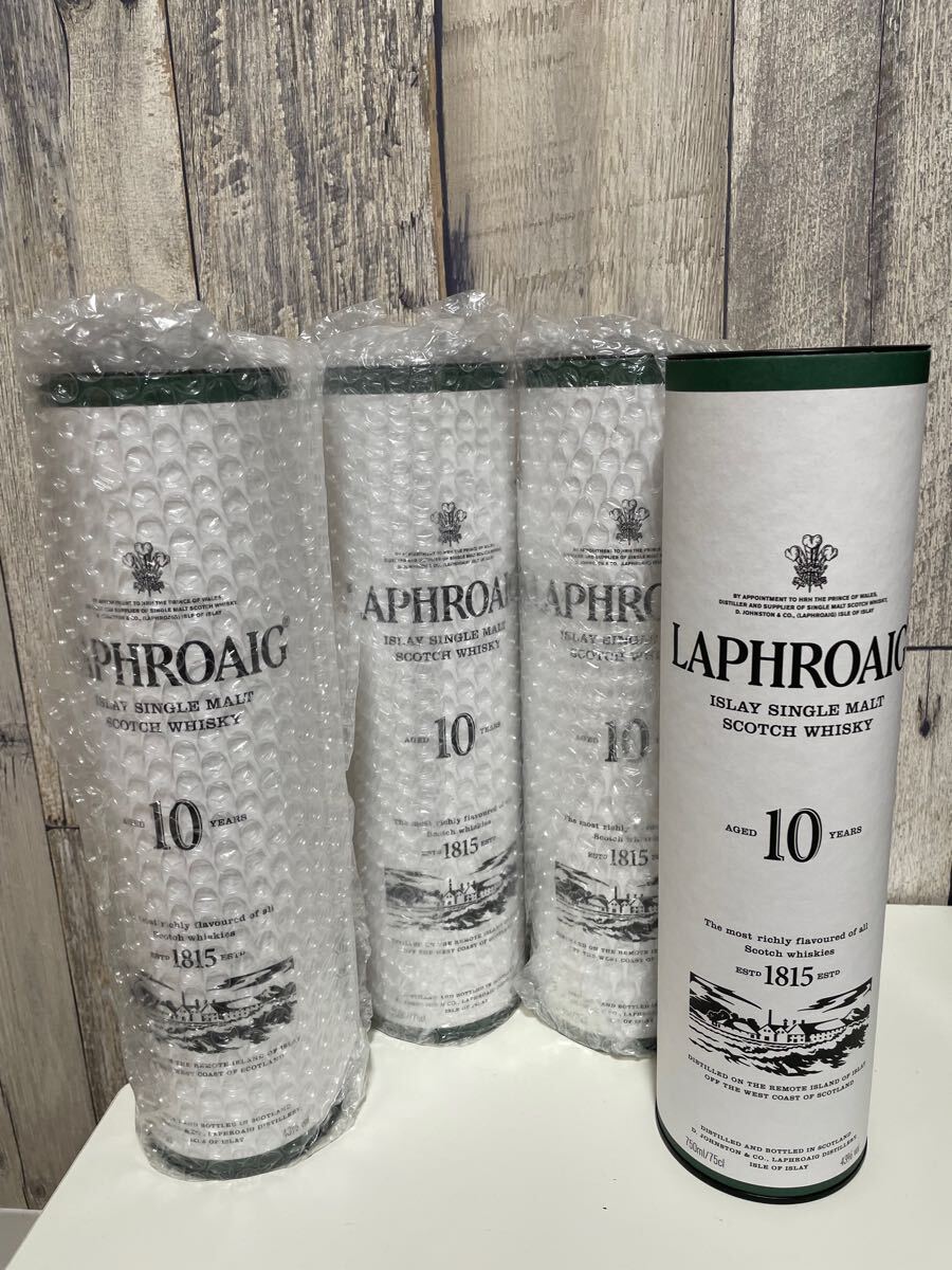 ラフロイグ　新品箱付き4本セット10年/LAPHROAIG 10 years old