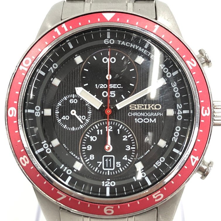 SEIKO セイコー 腕時計 クロノグラフ 7T92-0RD0 3N0264 不動 SEIKO セイコー 腕時計 クロノグラフ 7T92-0RD0 3N0264 不動