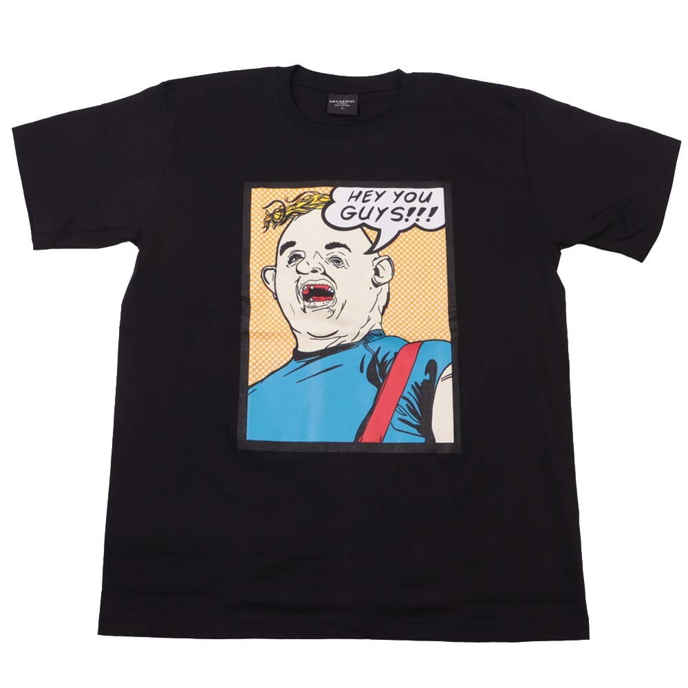 bw3●新品 黒 XLサイズ●グーニーズ THE GOONIES 半袖Tシャツ//バンドTシャツ ロックTシャツ 映画 スロース