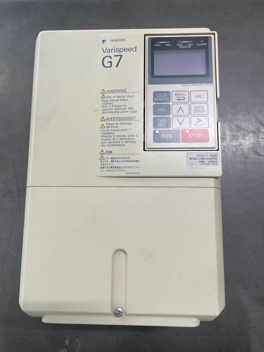 安川電機 インバータ VarispeedG7 CIMRG7A27P5 200V 7.5KW 保管品
