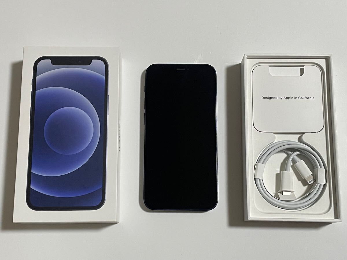 良品 SIMフリー iPhone12mini 128GB 判定 ○ ブラック 付属品 未使用 完品 12mini 送料無料 iPhone 12 mini スマホ iPhone12 ミニ