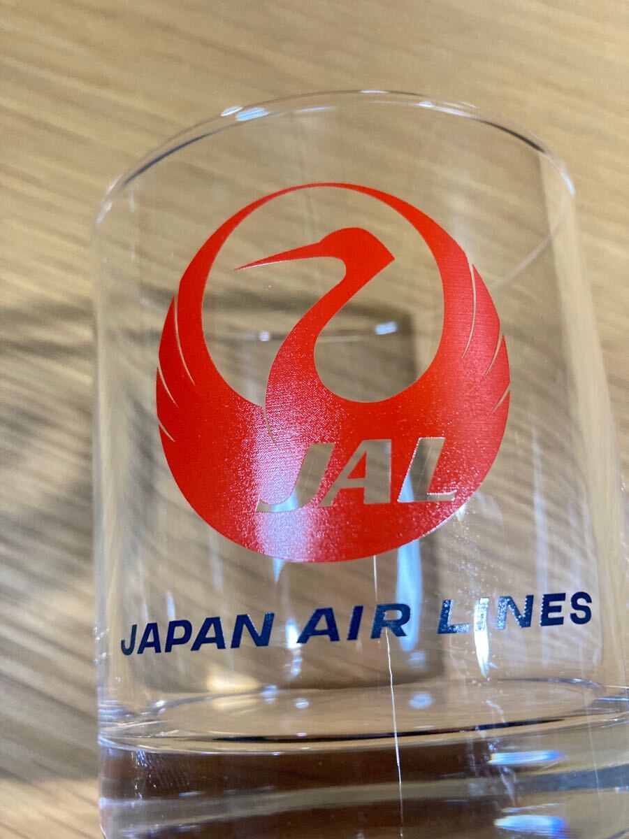 ▼JAL?グラス 4個?ガラス制 ロックグラス 日本航空