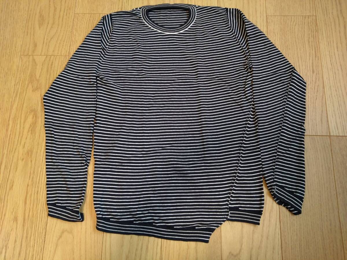 uniformexperiment ボーダー　カットソー 1 ネイビー