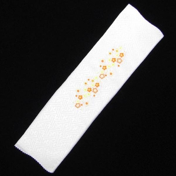 【訳有り/新品】七五三女の子正絹梅刺繍半衿(白)tara01n_画像1