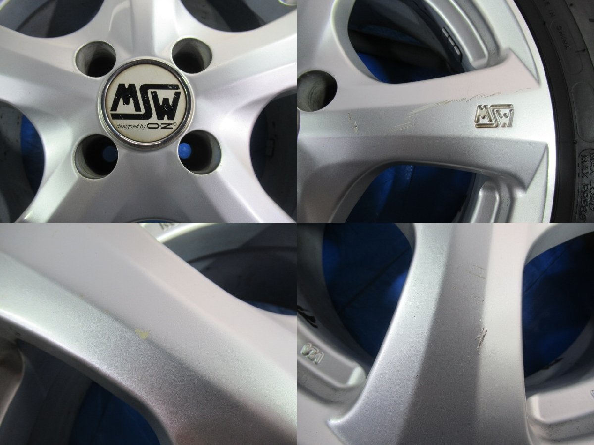 バランス済 OZ MSW 16-7J 4H/108 ET25 + MICHELIN 205/55R16 中古4本！プジョー 2008 307 307CC 307SW 308 406！Z00877