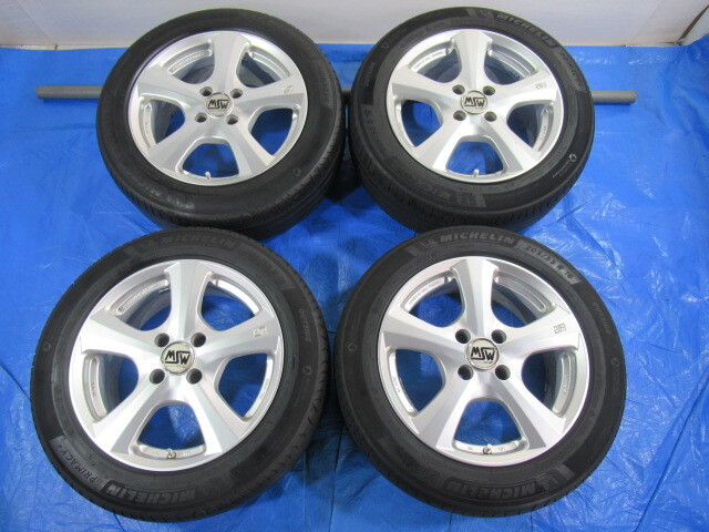 バランス済 OZ MSW 16-7J 4H/108 ET25 + MICHELIN 205/55R16 中古4本！プジョー 2008 307 307CC 307SW 308 406！Z00877