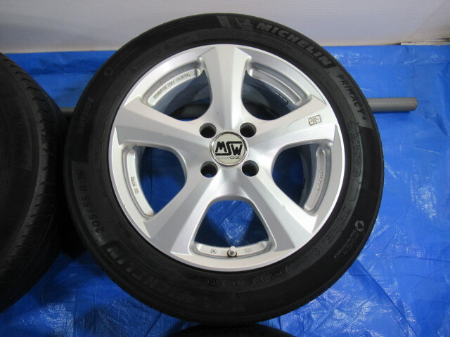 バランス済 OZ MSW 16-7J 4H/108 ET25 + MICHELIN 205/55R16 中古4本！プジョー 2008 307 307CC 307SW 308 406！Z00877