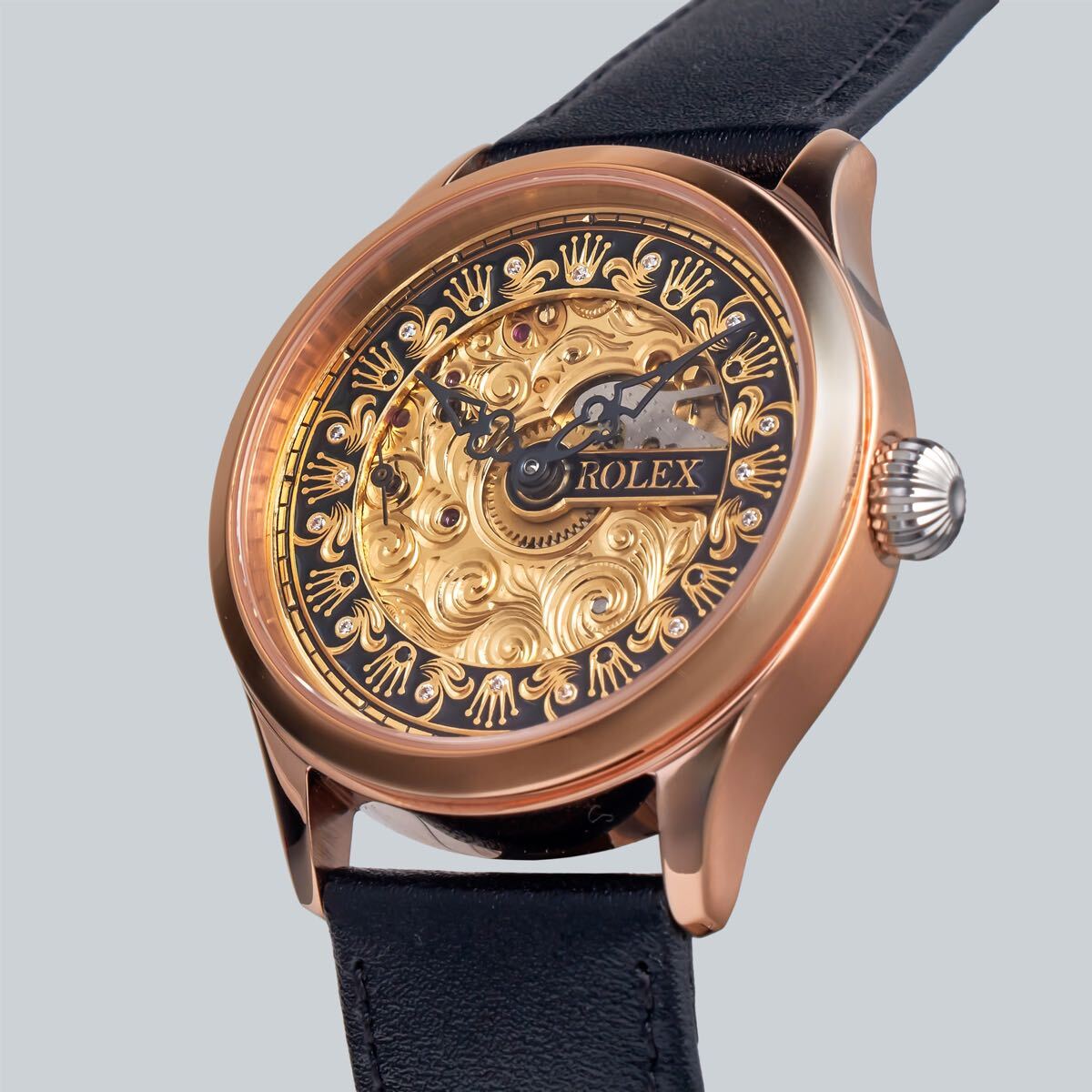 アンティーク／Marriage watch／Rolex 懐中時計をアレンジし42mm