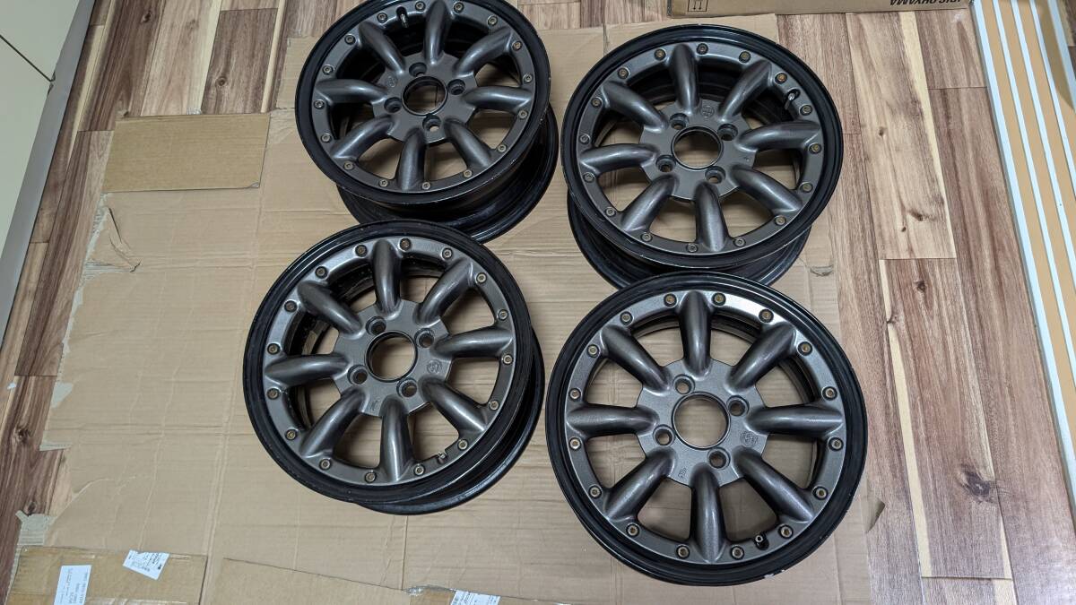 ワタナベ RS8風ホイール 14×6J +40 PCD100 4H 中古4本セット ワタナベ RS8風ホイール 14×6J +40 PCD100 4H 中古4本セット