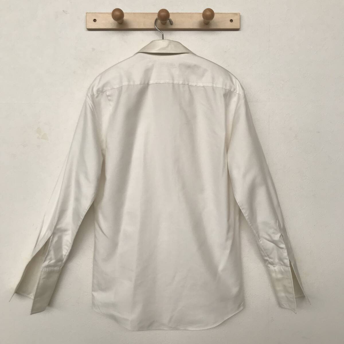 LOUIS VUITTON ルイヴィトン フランス制 國(guó)內(nèi)正規(guī)品 メンズ シルクブレンド ドレスシャツ カフスシャツ ホワイト 良品 size 38