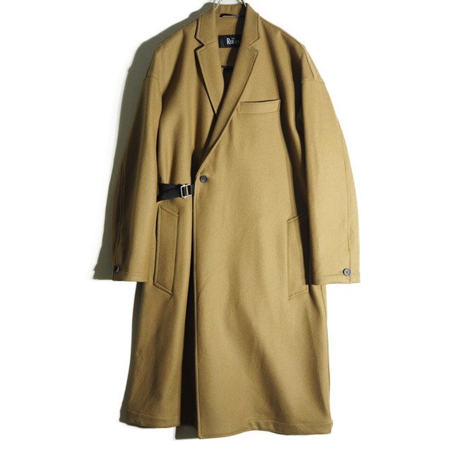 M7425H　■THE RERACS リラクス■　MELTON LOOSE CHESTER COAT チェスターコート キャメル 46 / ウールコート メンズ 17FW-RECT-162 秋冬