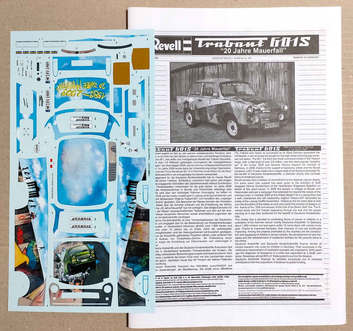 トラバント 601S ベルリンの壁 崩壊20周年記念キット 1/24