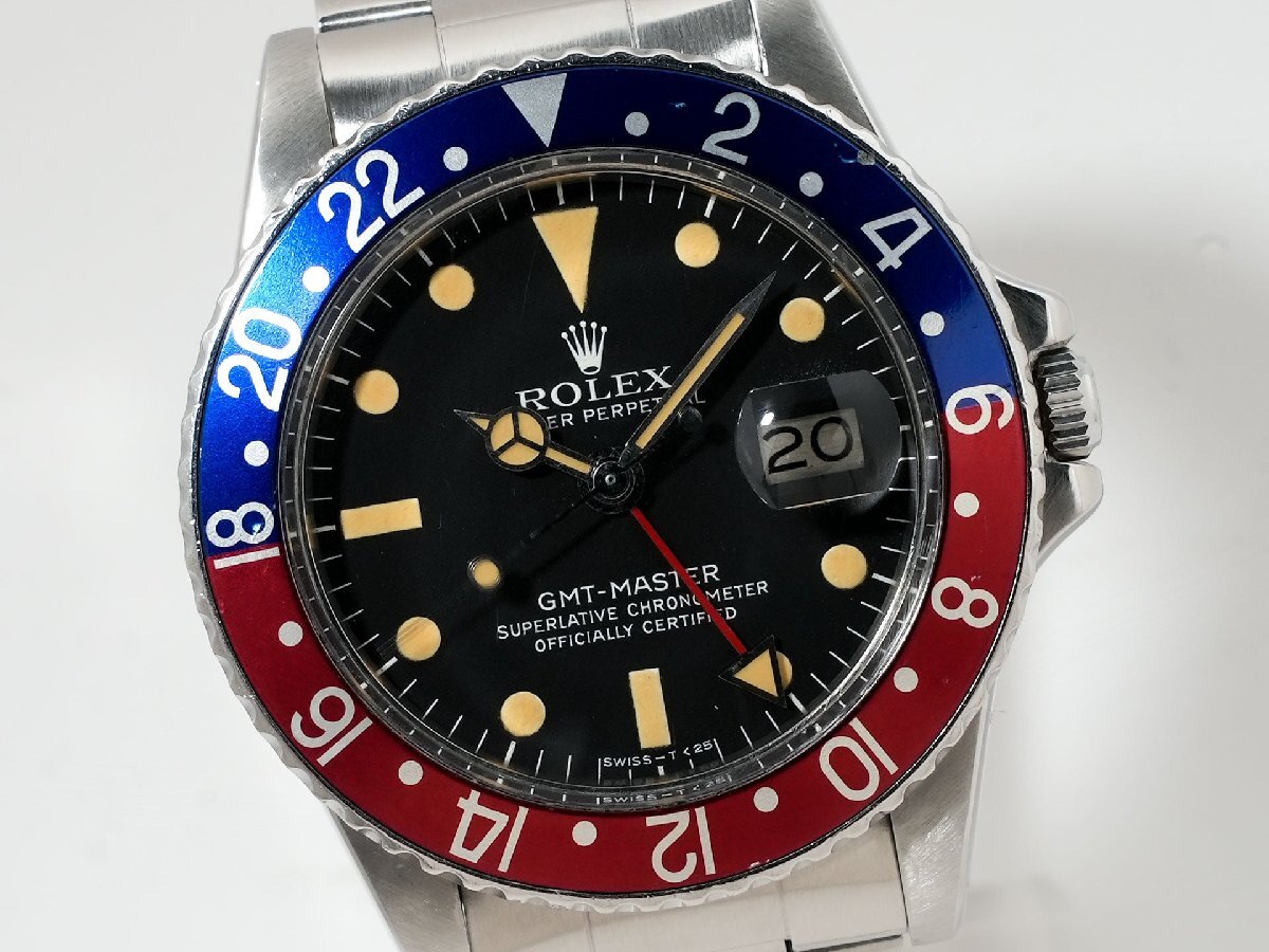  Rolex GMT master Ref.1675 SS black face 