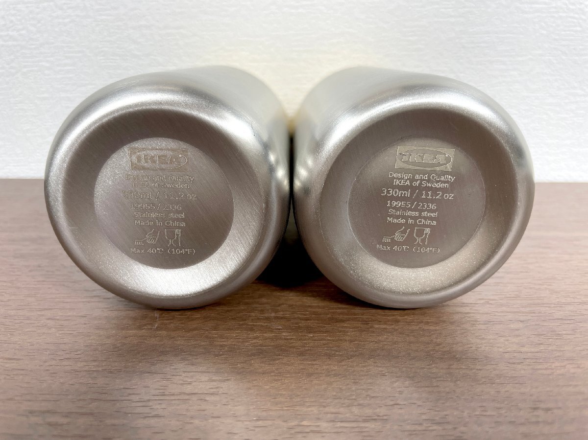 【福岡】クリスマス缶&ステンレスボトル セット◆小物入れ◆IKEA◆缶(大):W140 H155◆モデルR展示品◆BR6794_Sc_画像7