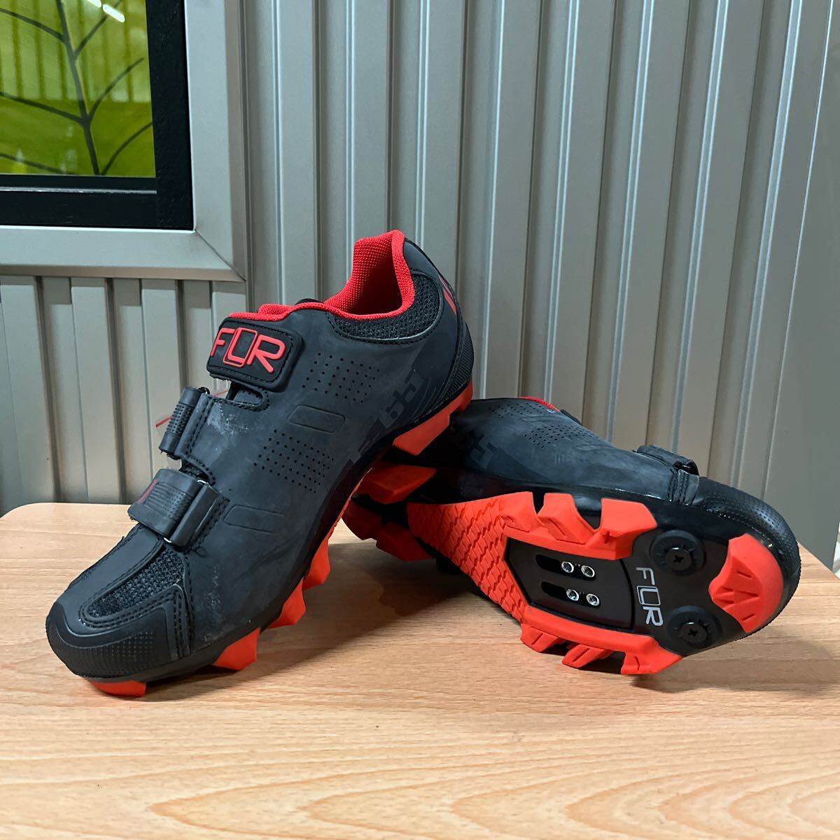 新品未使用★FLR(エフエルアール)ビンディングシューズ★F-65Ⅲ★MTB★24.3cm★ブラック/レッド