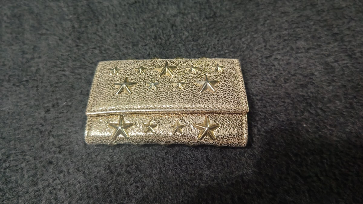  Jimmy Choo JIMMY CHOO 6 полосный чехол для ключей NEPTUNE Star заклепки звезда Gold [ б/у ]