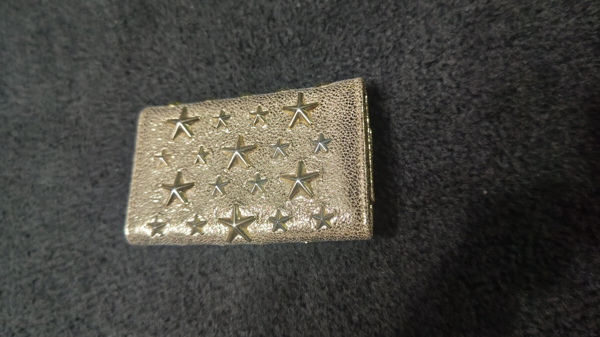  Jimmy Choo JIMMY CHOO 6 полосный чехол для ключей NEPTUNE Star заклепки звезда Gold [ б/у ]