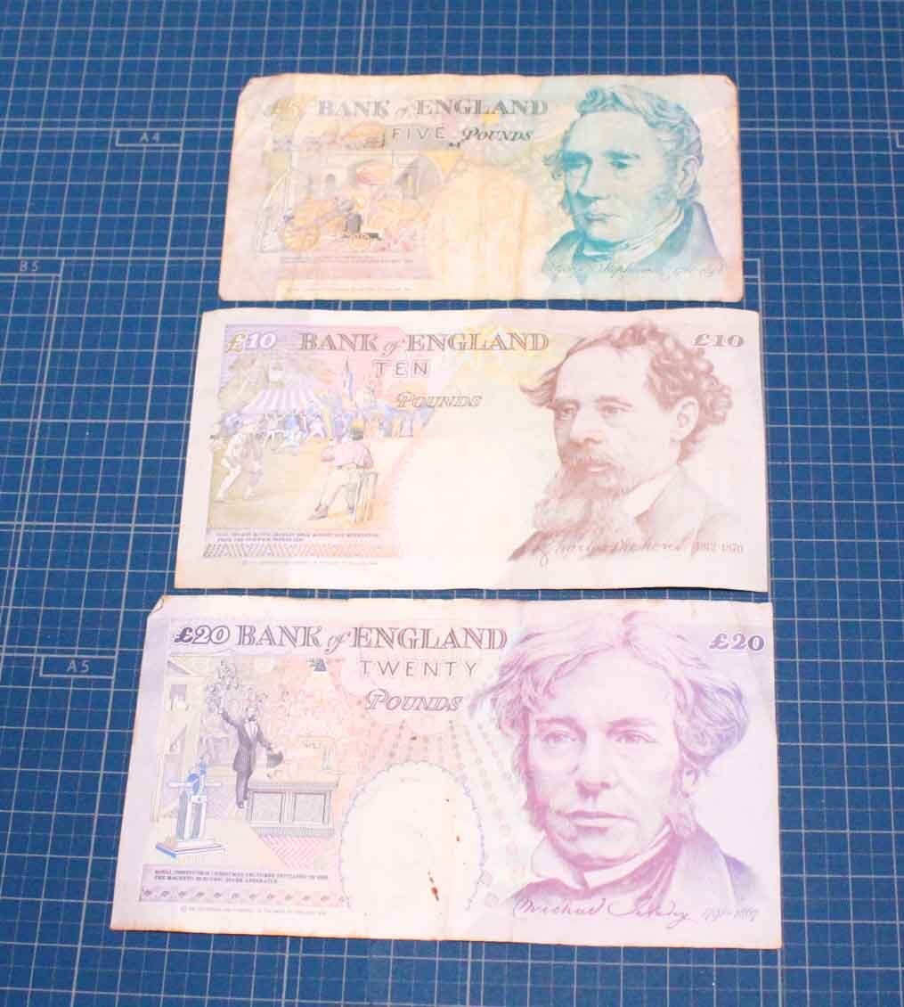 イギリス £20 £10 £5 紙幣セット 貨幣 古銭 旅行 海外 古銭 紙幣 イギリス ポンド 札 20 10 5 England pounds 35ポンド