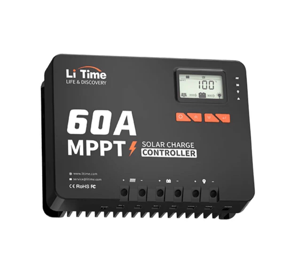 LiTime60A MPPT チャージコントローラー ヒューズ付