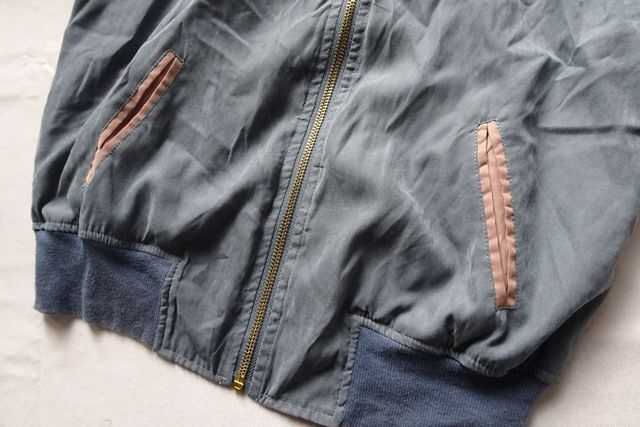 jouetie/ジュエティ/ブルゾン/ジャンパー/アウター/前ジップアップ/袖くすみ茶配色/ハートししゅう/くすみ紺/ネイビー/Mサイズ(11/13R6)_画像8