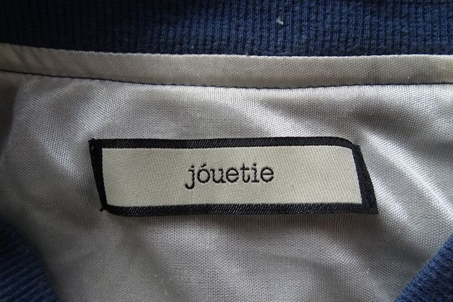 jouetie/ジュエティ/ブルゾン/ジャンパー/アウター/前ジップアップ/袖くすみ茶配色/ハートししゅう/くすみ紺/ネイビー/Mサイズ(11/13R6)_画像3