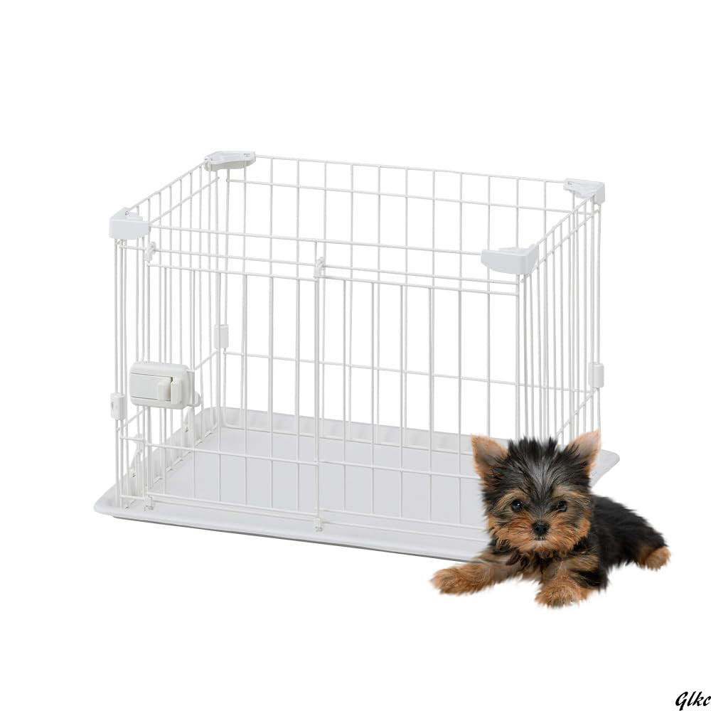【組み立てが簡(jiǎn)単で使いやすい超小型犬用のサークル】　犬 組み立て サークル システムサークルトレー付き　超小型犬用