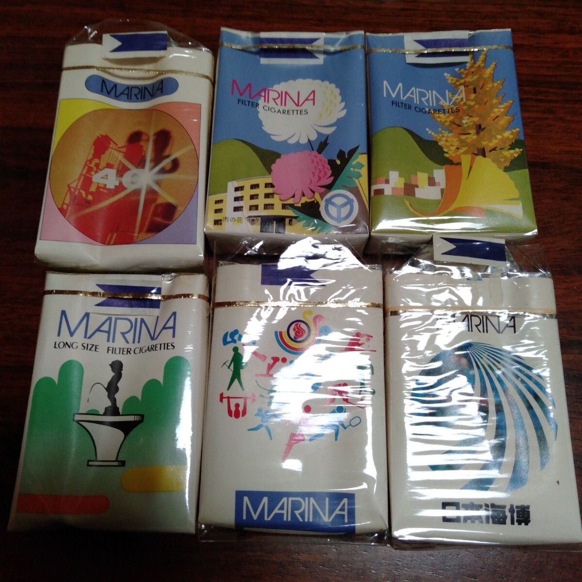 箱村08 レトロ 煙草 空箱 CHERRY MARINA チェリー マリーナ 記念パッケージ 観光地