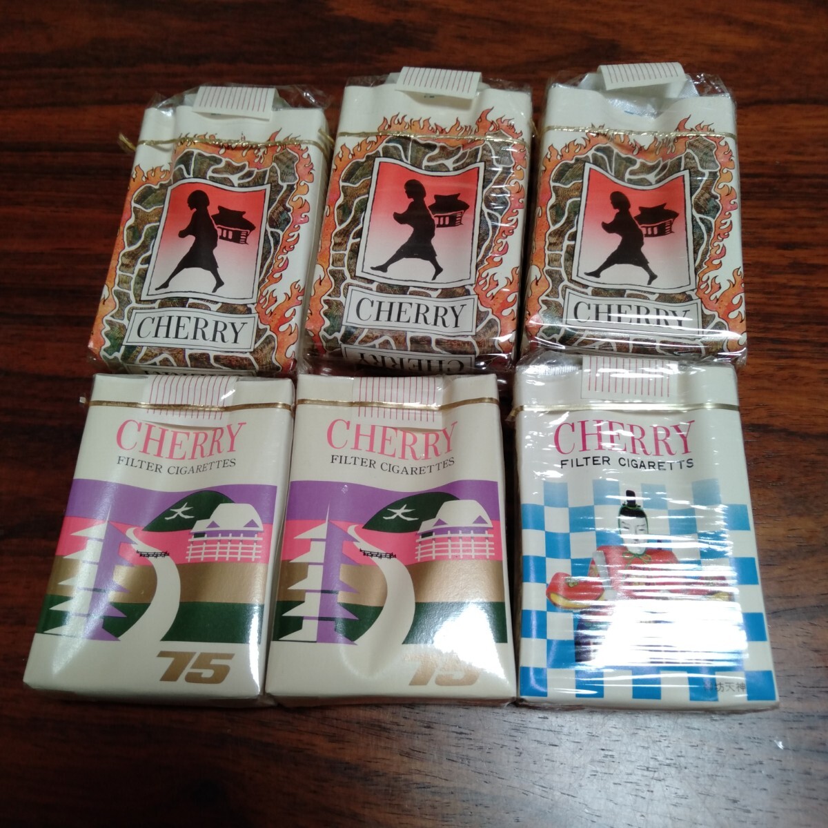 箱村08 レトロ 煙草 空箱 CHERRY MARINA チェリー マリーナ 記念パッケージ 観光地