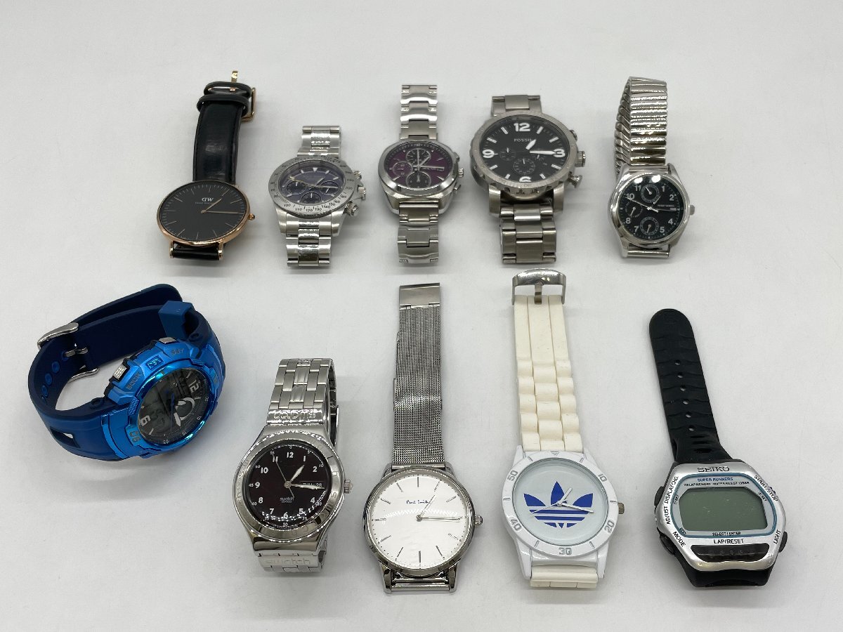 1円～ 腕時計 10個まとめ セット swatch DOLCE SEGRETO MICHEL KLEIN ポールスミス クォーツ式 他【ジャンク・現状品】 [77-1128-E1]